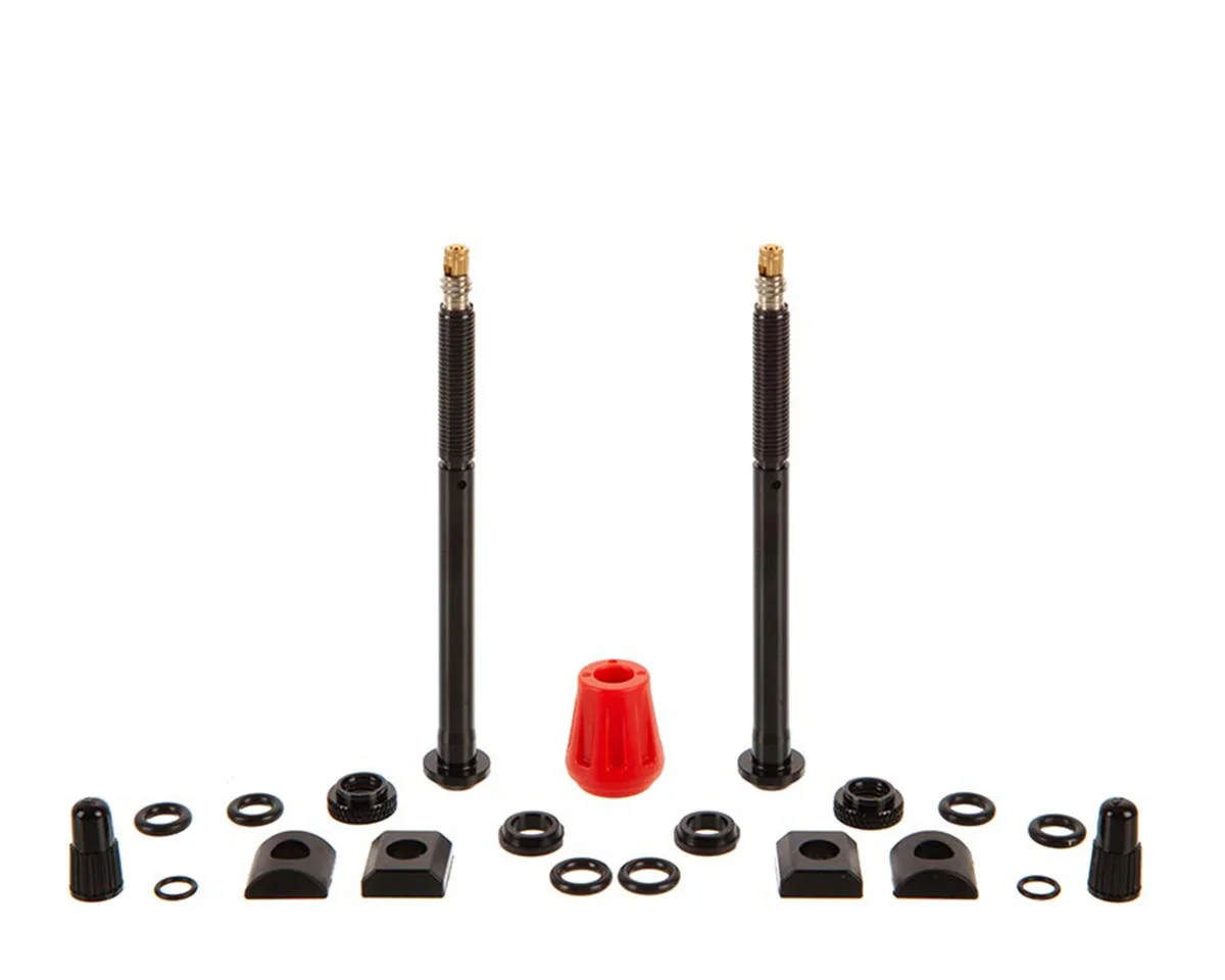 Quarq Tyrewiz 2.0 Tubeless Valve Stem Pack (Black) (Pair) (Length E)